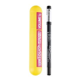 پک 2 عددی مداد چشم ضد آب مدل Carbon Black و ریمل حجم دهنده مدل X4 سوپر تاچ