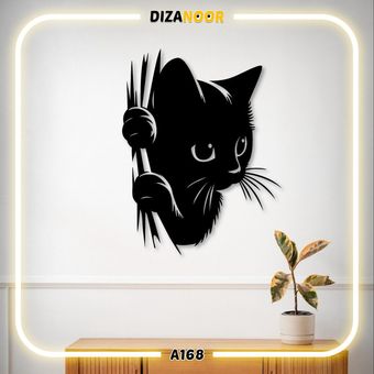 تابلو دیوارکوب طرح گربه دیزانور کد A168