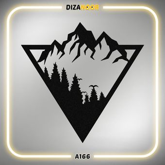 تابلو دیوارکوب طرح جنگل مثلثی دیزانور کد A166