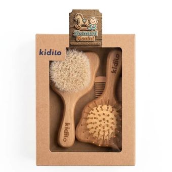 ست شانه و برس چوبی طرح دار کیدیلو Kidilo آلمان در سیسمونی مانی نی