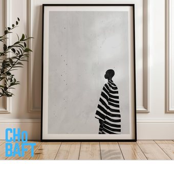 تابلو مینیمال مرد آفریقایی