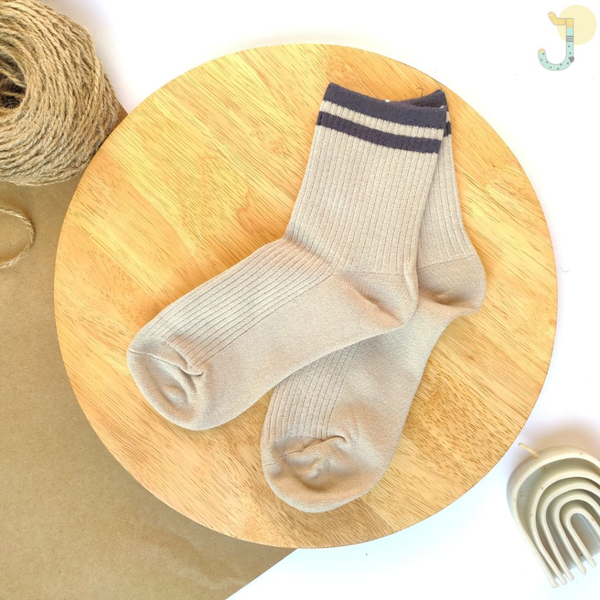 جوراب نیم ساق کبریتی زنانه دو خط برند وارداتی