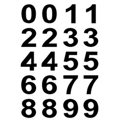 استیکر لباس و پارچه طرح اعداد انگلیسی مجموعه 2 عددی