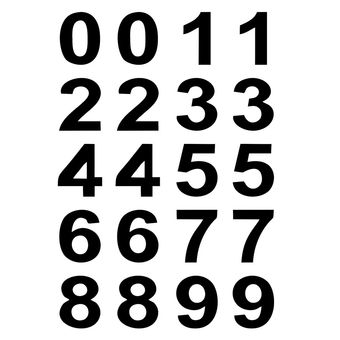 استیکر لباس و پارچه طرح اعداد انگلیسی مجموعه 2 عددی