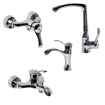 ست شیرآلات 4 تکه مدل کسری کروم (5 سال گارانتی+ ارسال رایگان)