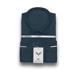 پیراهن مردانه کله‌غازی تیره پارچه فلورا