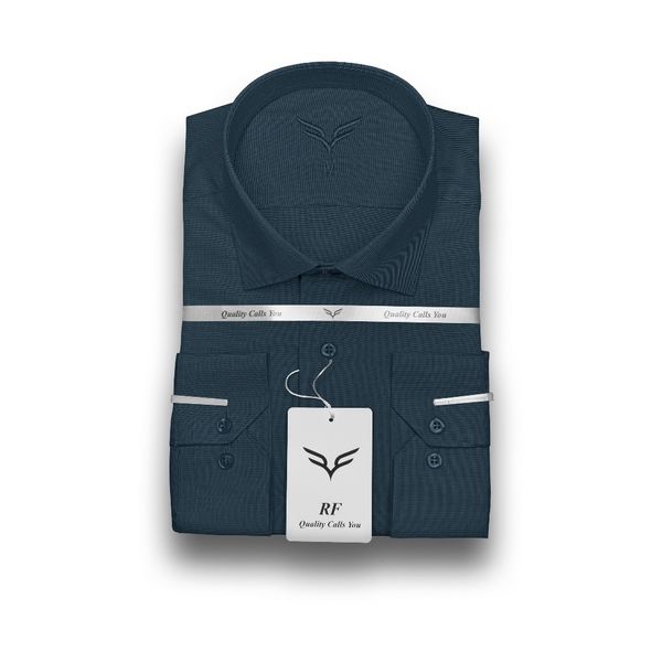 پیراهن مردانه کله‌غازی تیره پارچه فلورا