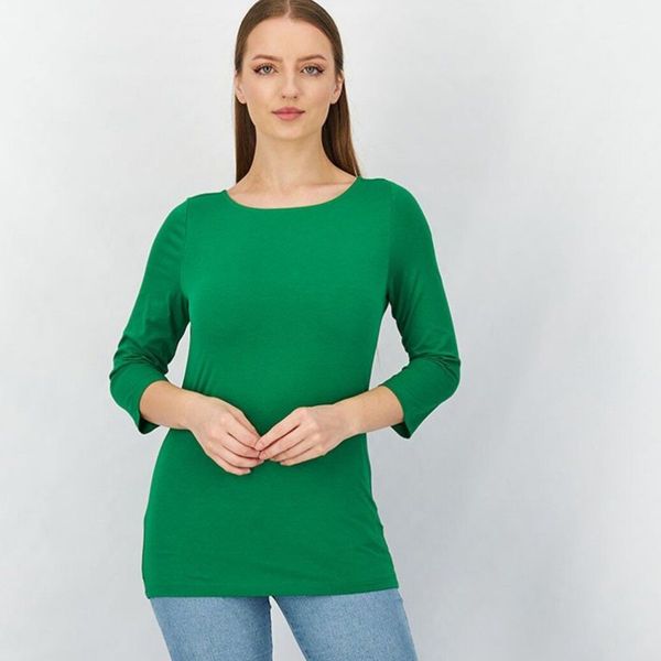 تیشرت نخ پنبه آستین سه ربع