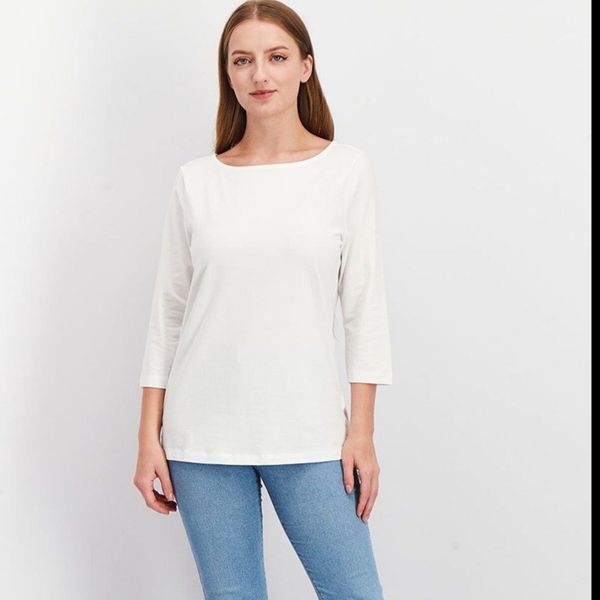 تیشرت نخ پنبه آستین سه ربع