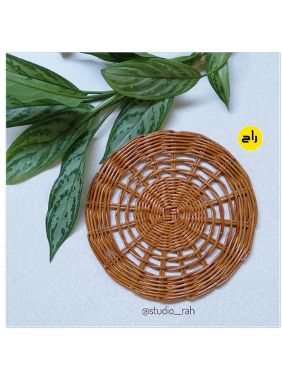 دیوارکوب حلزونی حصیری استودیو راح