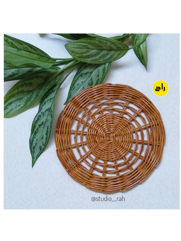 دیوارکوب حلزونی حصیری استودیو راح