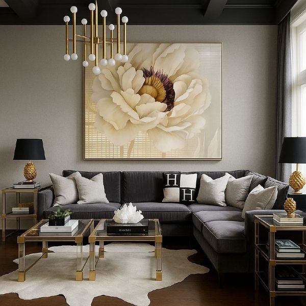 طرح گل طلایی