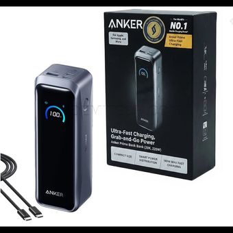 پاوربانک PD و فست شارژ Anker 220W 20000mAh مدل Grab and Go Power A110BH11 - خاکستری (گارانتی شش ماهه )