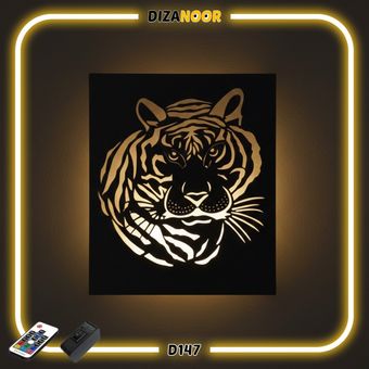 تابلو بک لایت طرح ببر دیزانور کد D147