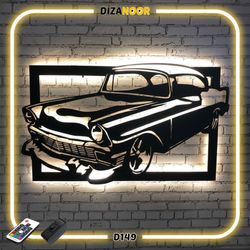 تابلو بک لایت طرح ماشن کلاسیک شورولت دیزانور کد D149