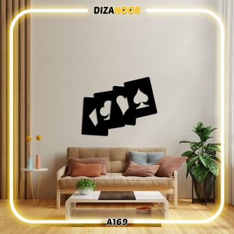 تابلو دیوارکوب طرح ورق پاسور دیزانور کد A169