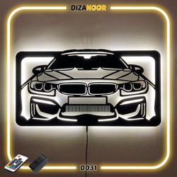تابلو بک لایت طرح ماشین بی ام و دیزانور کد D031