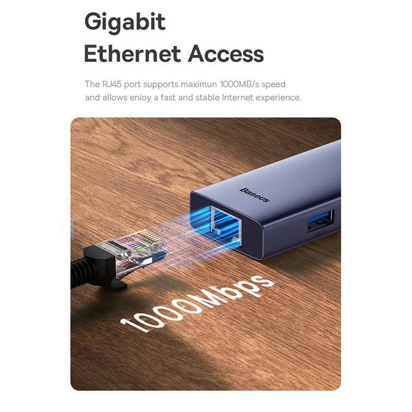 هاب 6 پورت USB-C بیسوس مدل BS-OH151 (گارانتی 24 ماهه آونگ)