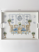 سینی دسته دار مادام کوکو مدل Maison سایز 52*39 سانتیمتر