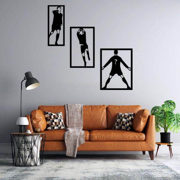 استیکر دیواری طرح رونالدو مجموعه 3 عددی