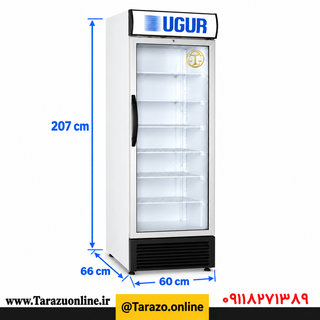 یخچال ایستاده ویترینی تک درب 60 سانتی اوگور ugur مدل USS 374 دیجیتالی