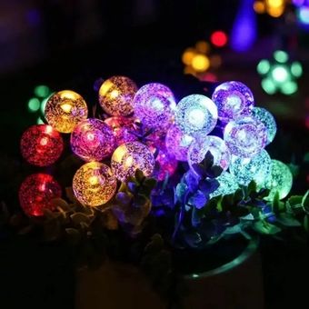 ریسه LED مدل تیله‌ای کریستال (گوی حبابدار) – نورپردازی لوکس و رویایی با حباب‌های کریستالی