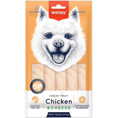 بستنی سگ ونپی با طعم مرغ و پنیر  / Wanpy dog creamy treat with chicken and cheese