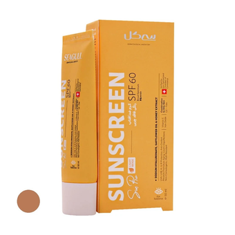 کرم ضد آفتاب رنگی بژ روشن SPF60 سی گل مناسب پوست چرب