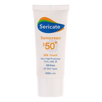 کرم ضد آفتاب بدون رنگ صورت سری کیت SPF50 مدل Silk Touch مناسب برای انواع پوست‌ حجم 40 میلی‌ لیتر