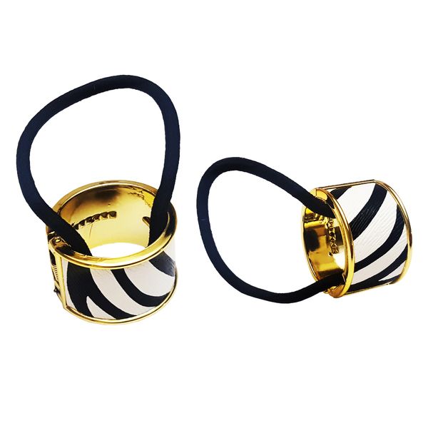 کش مو طرح سامورایی مدل Zebra بسته 2 عددی تک سایز