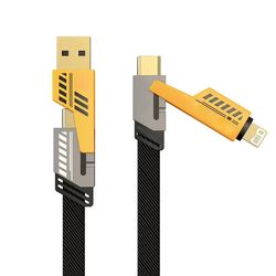 کابل USB/USB-C  لایتنینگ و تایپ c/USB-C نوهان مدل NX-JJ0401 طول 1.2 متر