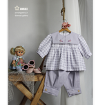 ست بلوز شلوار دخترانه مانیا رنگ یاسی