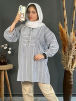 تونیک لینن نخ راه راه کد 1140