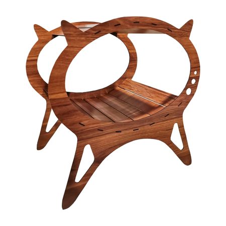 جای خواب سگ و گربه مدل لانه چوبی کد B96