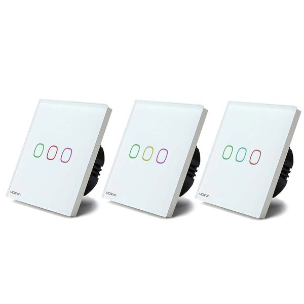 کلید لمسی هوشمند سه پل مٌروا مدل JS مجموعه سه عددی