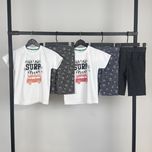 ست تی‌شرت آستین کوتاه و شلوارک راحتی پسرانه مدل Surf کد 350