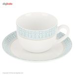 سرویس 102 پارچه چینی زرین ایران سری ایتالیا اف مدل سپید صدف درجه یک