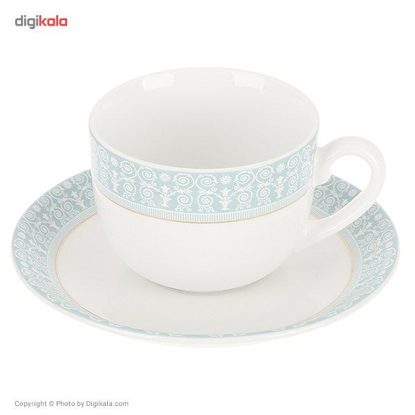 سرویس 102 پارچه چینی زرین ایران سری ایتالیا اف مدل سپید صدف درجه یک