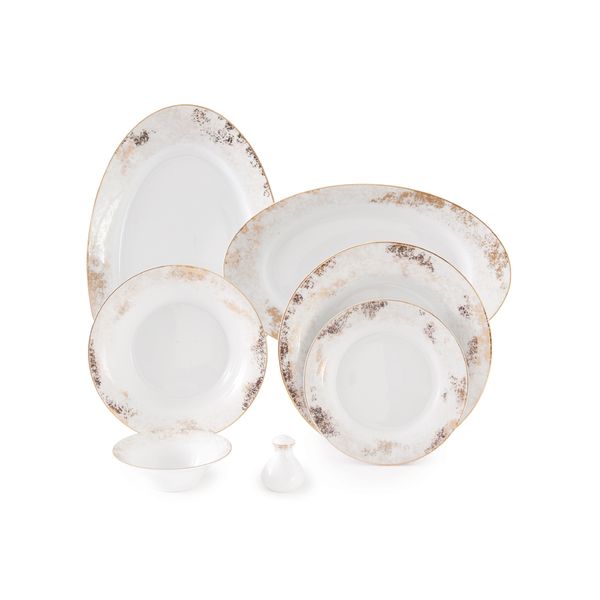 سرویس غذاخوری 35 پارچه چینی زرین ایران سری شهرزاد مدل کلودیا درجه عالی