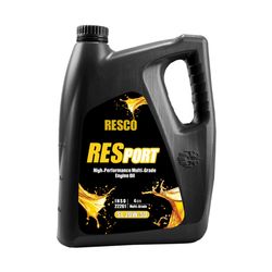 روغن موتور خودرو بنزینی تنفس طبیعی رسکو مدل RESPORT 20W50-SL SL 20W-50 حجم 4 لیتر