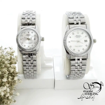 ساعت ست استیل سفید مارک رولکس (ROLEX) کد 20001
