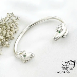 دستبند النگویی قوچ با نقره 925 عیار کد 20032