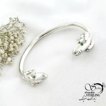 دستبند النگویی قوچ با نقره 925 عیار کد 20032