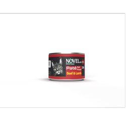 کنسرو پته میکس گوشت گوسفند و گوساله مخصوص گربه نوول 200گرمی