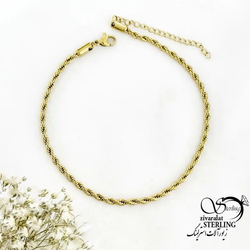 پابند طرح مارپیچ مشابه طلا برند استیل کد 20107