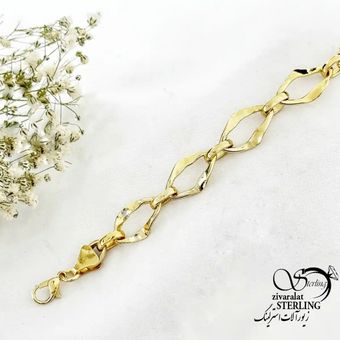 دستبند مجلسی طرح طلا (آینه ای) کد 20113