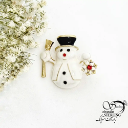 سنجاق سینه طرح آدم برفی کد 20131