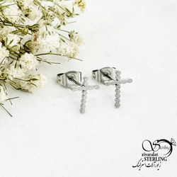 گوشواره استیل طرح صلیب کد 20138