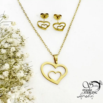 نیمست استیل قلب دوتایی کد 20154