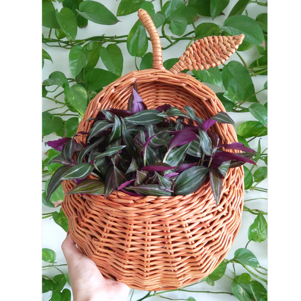 گلدان گلابی کوچک حصیری